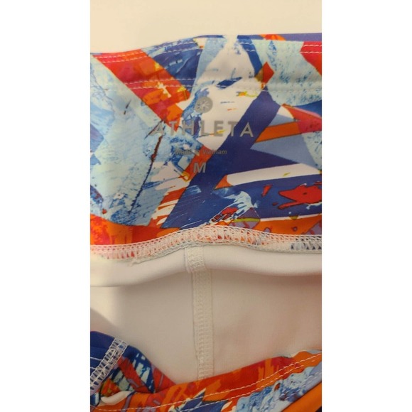 Athleta Velocity Laser‎ Cut Back Key Zipper Pocket Yoga Pants Leggings Sz M - Picture 4 of 4